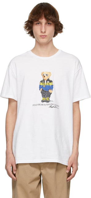 Polo Ralph Lauren White Polo Bear T-Shirt - T-shirt d'ours à polo blanc de Polo Ralph Lauren - 폴로 랄프 로렌 화이트 폴로 베어 티셔츠