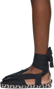 Proenza Schouler Black Ankle Wrap Espadrilles