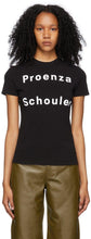 Proenza Schouler Black Proenza Schouler White Label Logo T-Shirt - Proenza Schouler Noir Proenza Schouler White Label Logo T-shirt - Proenza Schouler 블랙 Proenza Schouler 화이트 라벨 로고 티셔츠