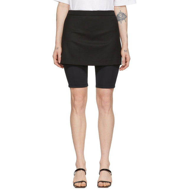 Pushbutton SSENSE Exclusive Black Skirt Layered Short Leggings