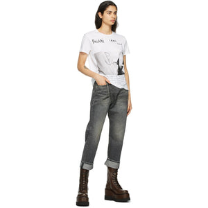 R13 Black Cross Over Jeans