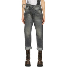 R13 Black Cross Over Jeans - R13 Croix noire sur jeans - R13 청바지 위에 검은 십자가