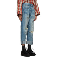R13 Blue Cross Over Jeans