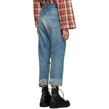 R13 Blue Cross Over Jeans