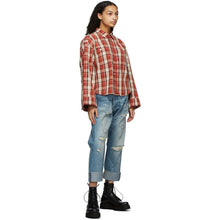 R13 Blue Cross Over Jeans