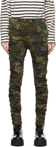 R13 Green Skywalker Jeans - Jean Skywalker Green R13 - R13 녹색 Skywalker 청바지