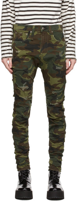 R13 Green Skywalker Jeans - Jean Skywalker Green R13 - R13 녹색 Skywalker 청바지