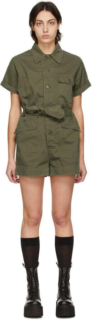 R13 Khaki Surplus Romper - R13 Surplus Kaki Romper - r13 카키 잉어 루퍼 루스 루퍼