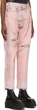 R13 Pink Crossover Jeans