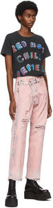R13 Pink Crossover Jeans
