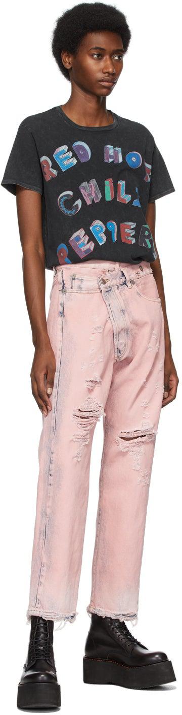 R13 Pink Crossover Jeans