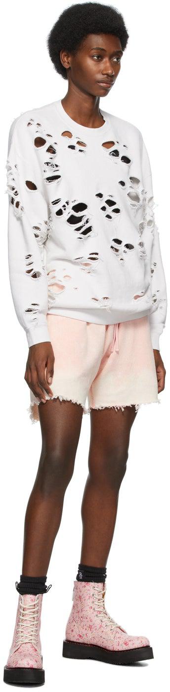 R13 Pink Dropped Inseam Shorts