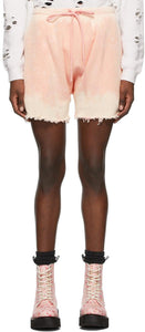 R13 Pink Dropped Inseam Shorts - Short d'intérieur abandonné R13 rose - R13 핑크가 휘몰아슬 반바지를 떨어 뜨렸다
