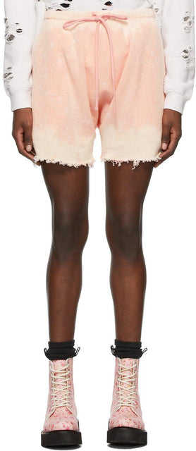 R13 Pink Dropped Inseam Shorts - Short d'intérieur abandonné R13 rose - R13 핑크가 휘몰아슬 반바지를 떨어 뜨렸다