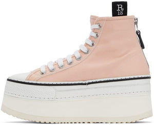 R13 Pink Platform High-Top Sneakers