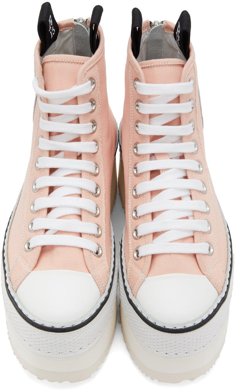 R13 Pink Platform High-Top Sneakers