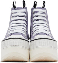 R13 Purple Platform High-Top Sneakers
