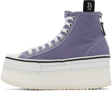 R13 Purple Platform High-Top Sneakers