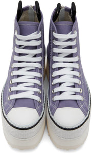 R13 Purple Platform High-Top Sneakers