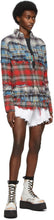 R13 White Denim Damon Pleated Shorts