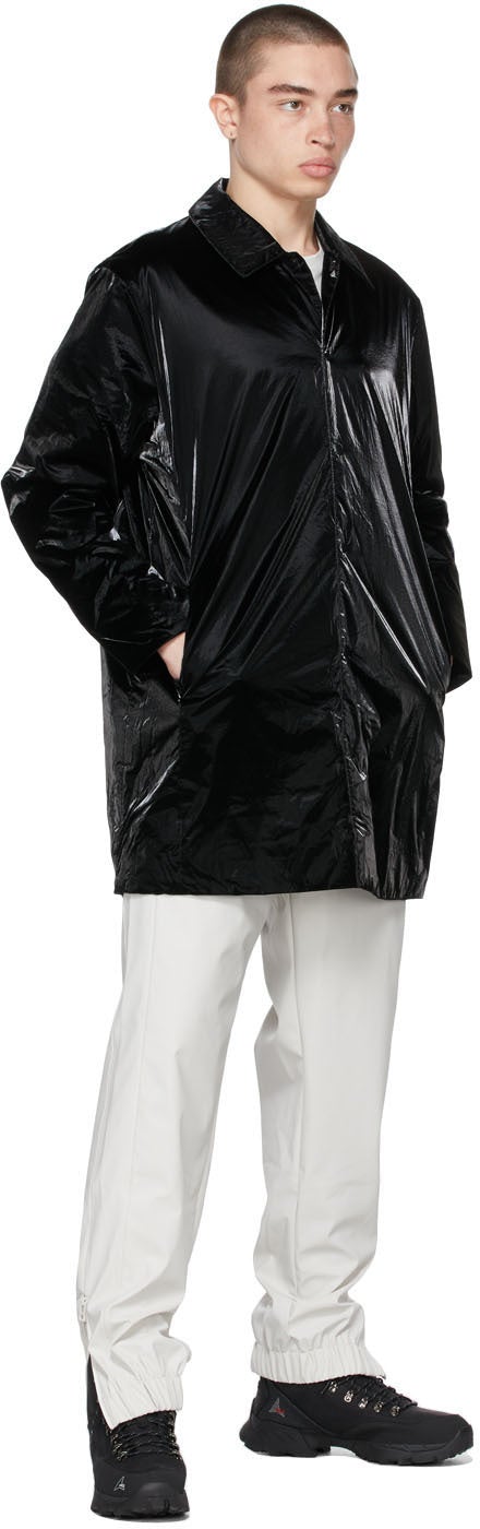 RAINS Black Drifter Mac Coat