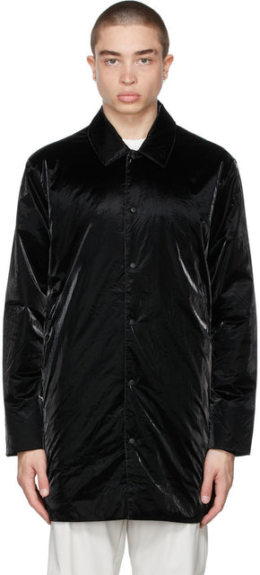 RAINS Black Drifter Mac Coat - Rains Pierre Mac Drifter Noir - 비가 흑색 드리 피터 맥 코트