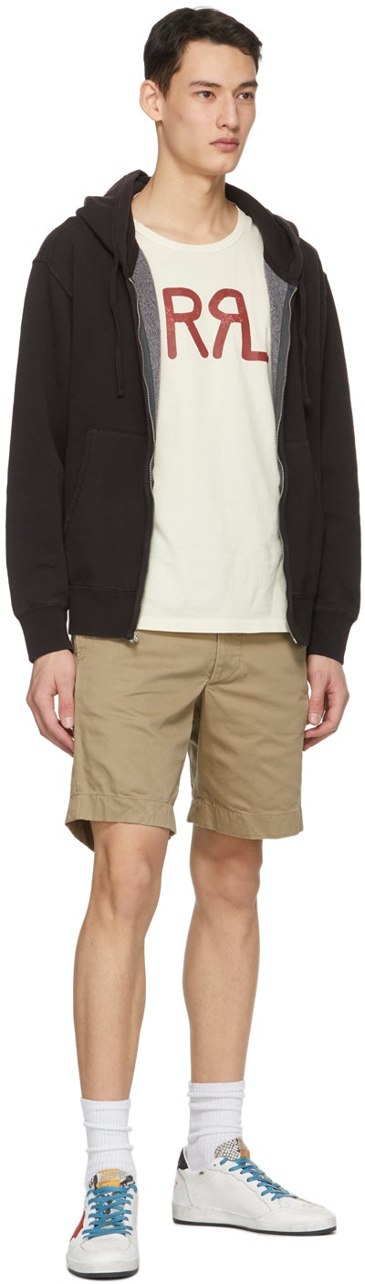 RRL Beige Chino Officer Fit Shorts