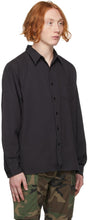 RRL Black Garment-Dyed Work Shirt