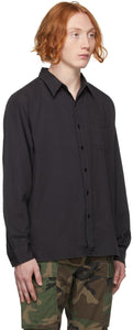 RRL Black Garment-Dyed Work Shirt