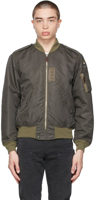 RRL Brown Bordon Bomber Jacket - Veste bombardière Bordon Bordon RRL - RRL 브라운 Bordon Bomber 자켓