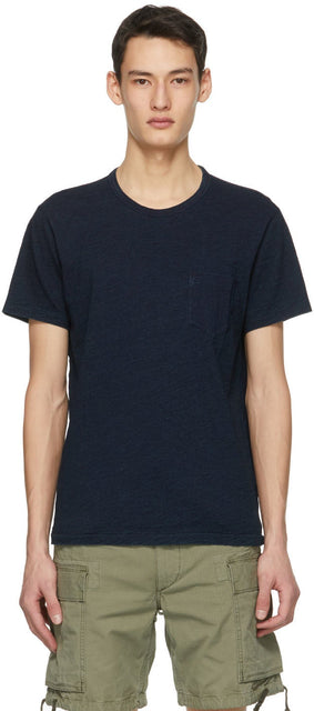 RRL Navy Pocket T-Shirt - T-shirt de poche Navy RRL - RRL 네이비 포켓 티셔츠