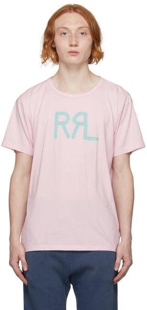 RRL Pink Logo T-Shirt - T-shirt de logo rrl rose - rrl 핑크 로고 티셔츠