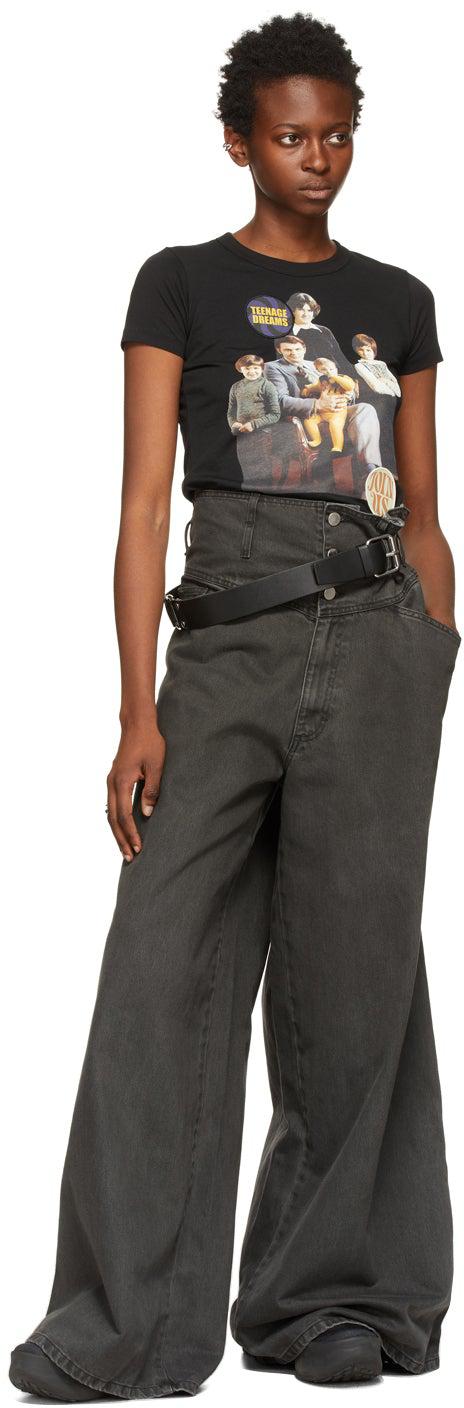 Raf Simons Black 'Family Portrait' T-Shirt