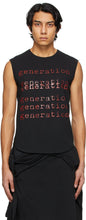 Raf Simons Black 'Generation' Tank Top - RAF Simons Black 'Generation' Débardeur - Raf Simons Black 'Generation'Tank Top.