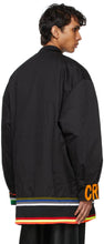 Raf Simons Black Sterling Ruby Edition Archive Redux Striped Trim Bomber Jacket
