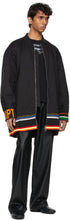 Raf Simons Black Sterling Ruby Edition Archive Redux Striped Trim Bomber Jacket
