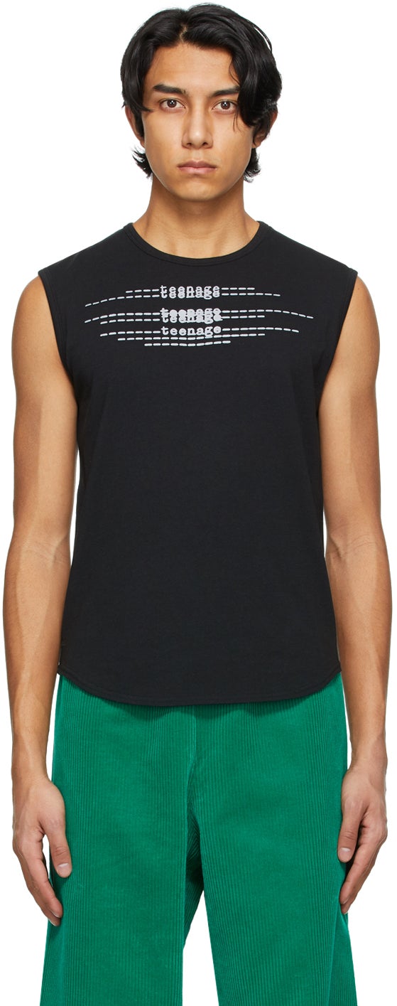 Raf Simons Black 'Teenage' Tank Top - RAF Simons Black 'Teenage' Débardeur - Raf Simons Black 'Teenage'Tank Top.