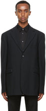 Raf Simons Black Twill Straight Fit Blazer - RAF Simons Black Twill Blazer - Raf Simons 검은 능직 스트레이트 블레이저 튀김