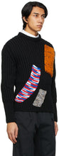 Raf Simons Navy Sterling Ruby Edition Fitted Cropped Sweater
