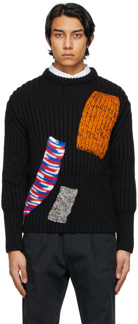 Raf Simons Navy Sterling Ruby Edition Fitted Cropped Sweater - RAF SIMONS NAVY STERLY RUBY Edition montée Pull Cropped - Raf Simons Navy Sterling Ruby Edition은 자른 스웨터를 장착했습니다
