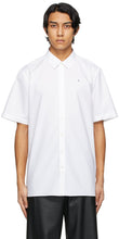 Raf Simons White Classic 'R' Short Sleeve Shirt - RAF Simons Shirt à manches courtes classiques blanches "R ' - Raf Simons 화이트 클래식 'R'짧은 소매 셔츠