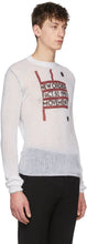 Raf Simons White New Order Round Neck Pullover
