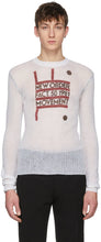 Raf Simons White New Order Round Neck Pullover - RAF Simons Pull à col rond neuf commandes blanc - Raf Simons 화이트 새로운 주문 라운드 넥 풀오버