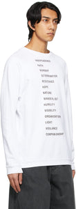 Raf Simons White Peter De Potter Edition Text Patches Sweatshirt