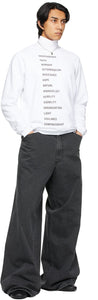 Raf Simons White Peter De Potter Edition Text Patches Sweatshirt