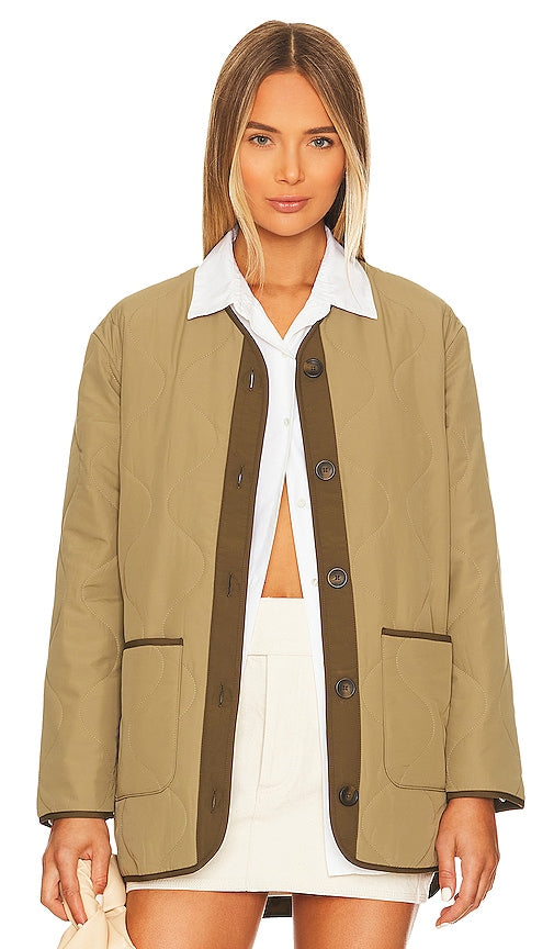 Rails Elin Puffer Jacket in Green Veste bouffante rails elin en vert 铁轨绿色的Elin Puffer夹克