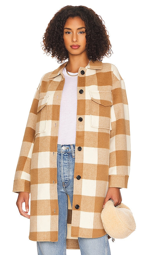 Rails Jaro Shacket in Brown Sigle Jaro Rails en marron 铁轨jaro shacket棕色