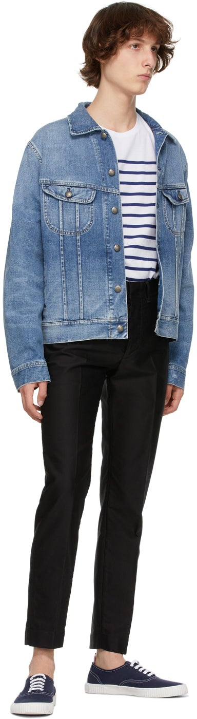 Ralph Lauren Purple Label Blue Denim Trucker Jacket