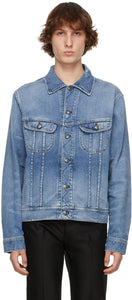 Ralph Lauren Purple Label Blue Denim Trucker Jacket - Veste de camionneur de denim bleu ciel de Ralph Lauren - Ralph Lauren 보라색 라벨 블루 데님 트럭 재킷