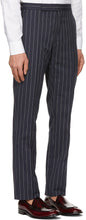 Ralph Lauren Purple Label Navy Twill Striped Gregory Trousers